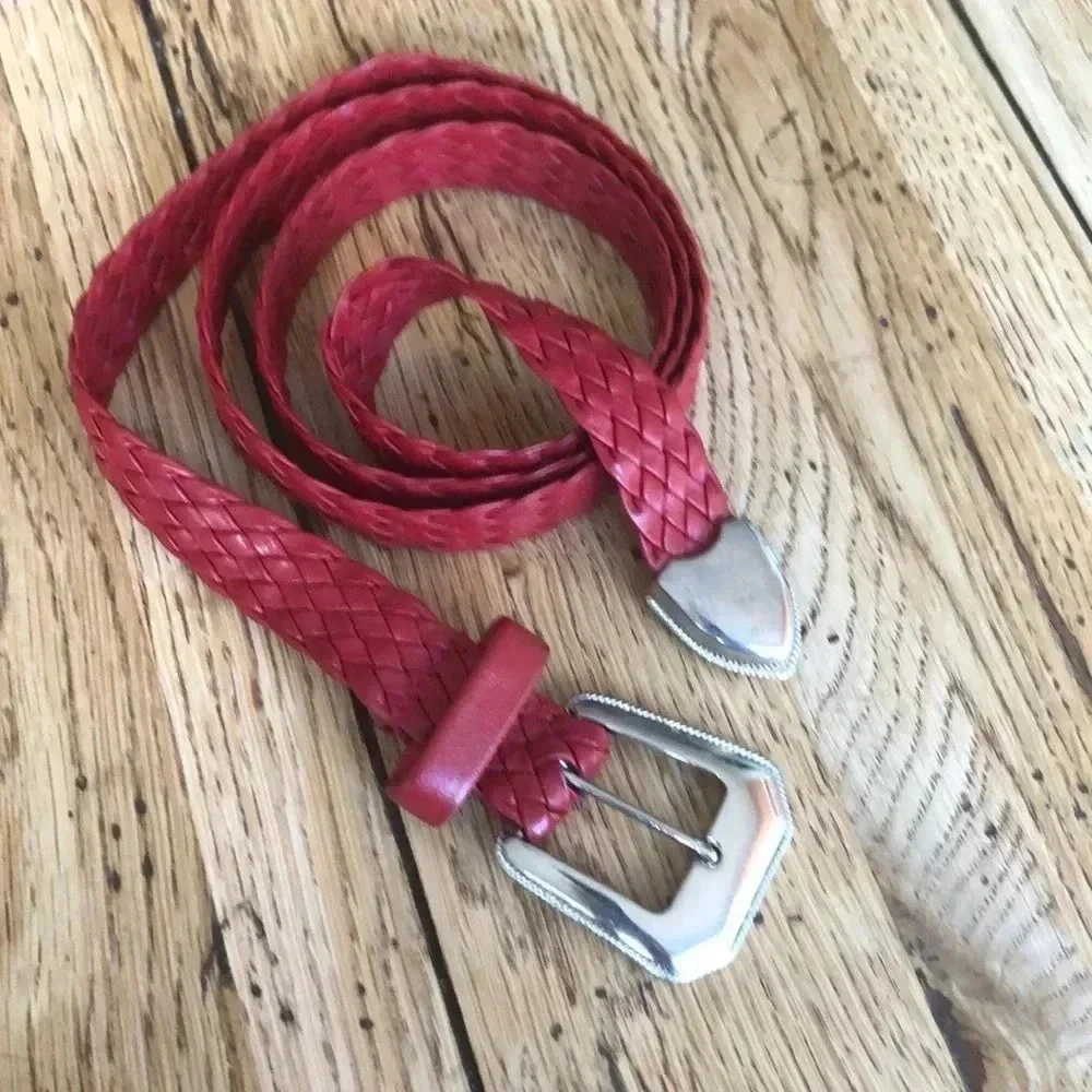 Ginnie Johansson Braided Leather Belt. 1985. Size 47